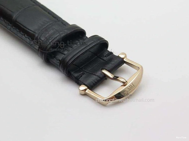 MIROTIME 0517 Portofino Chrono RG Black Dial on Black Leather Strap A HighPerformance 7389